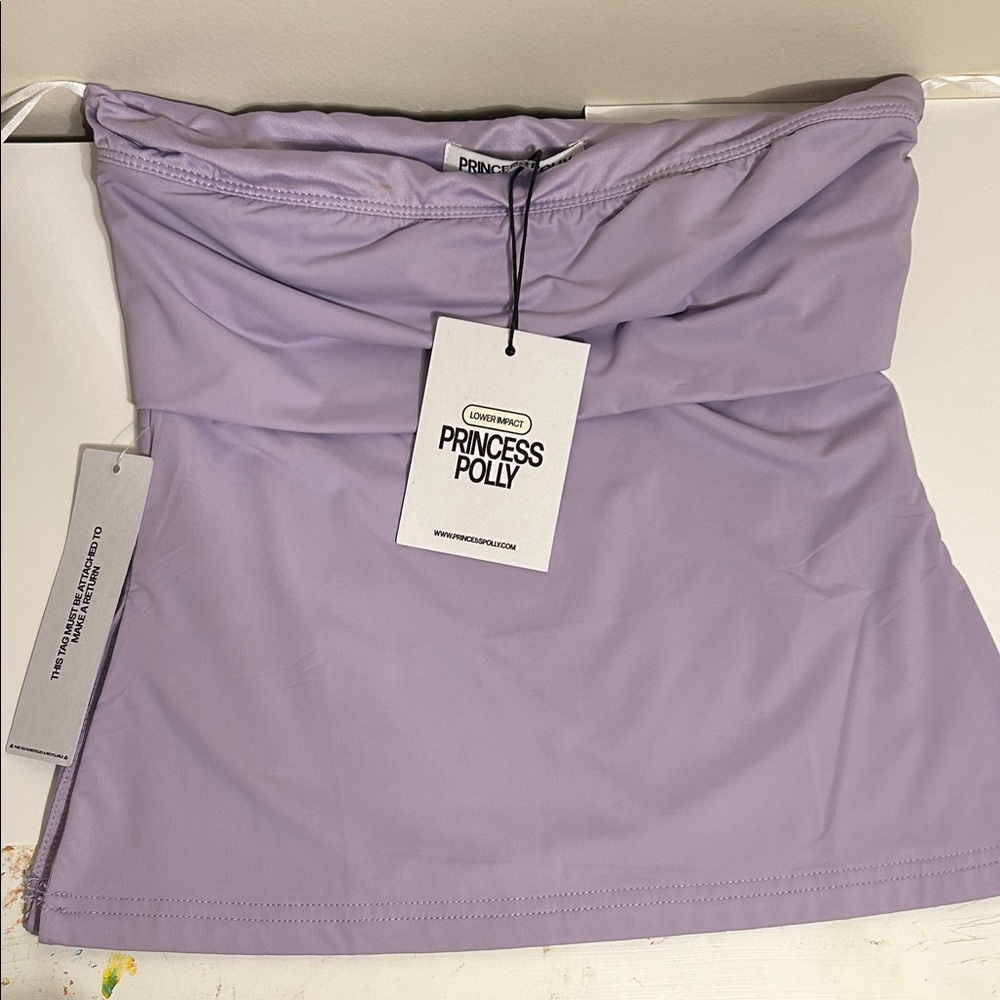 Princess Polly Light Purple Strapless Top